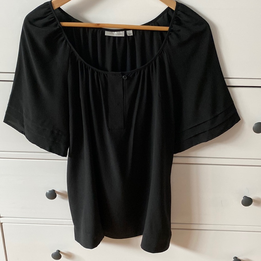 Halogen BLACK Silk blouse size S